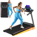 Space-Saving Folding Treadmill, Incline & Sturdy Handrails for Family Fitness