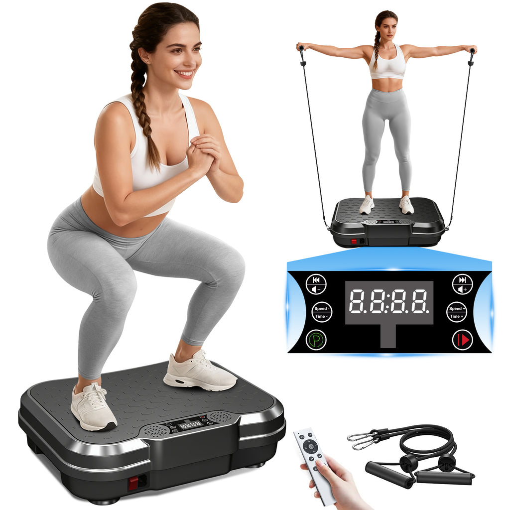 Tomile Vibration Plate Exercise Machine,  Body Workout Vibration Platform with 330lbs Capacity, Black