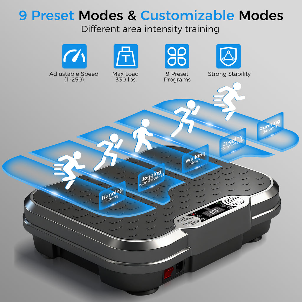 Tomile Vibration Plate Exercise Machine,  Body Workout Vibration Platform with 330lbs Capacity, Black