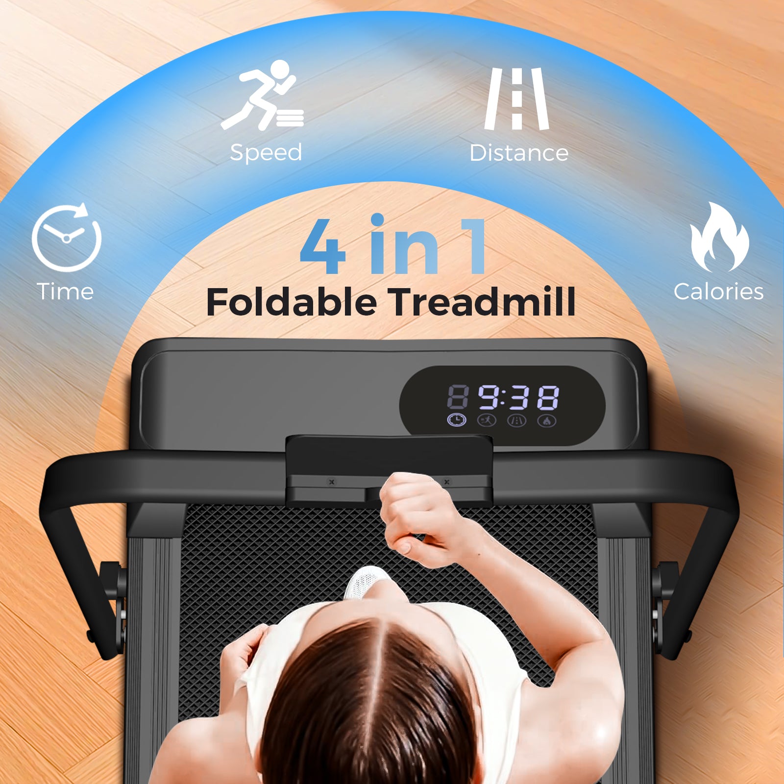 Tomile Walking Pad for Home/Office, Folding Treadmill 2.5HP, Under Desk Treadmill with Remote, 320 lbs Weight Capacity