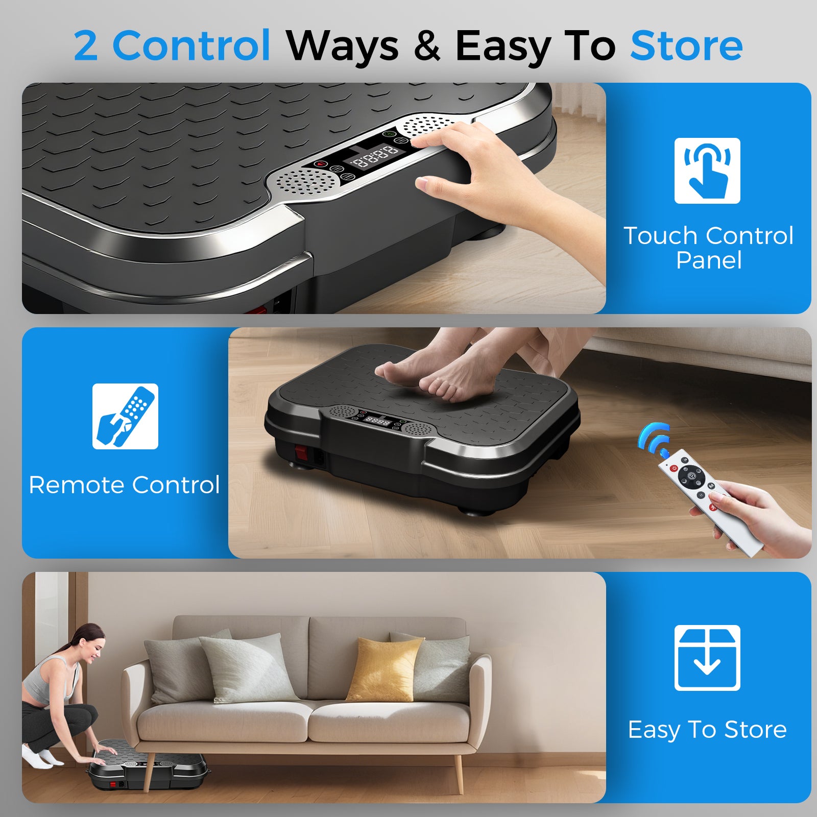 Vibration Plate Fitness Platform Exercise Machine For Home