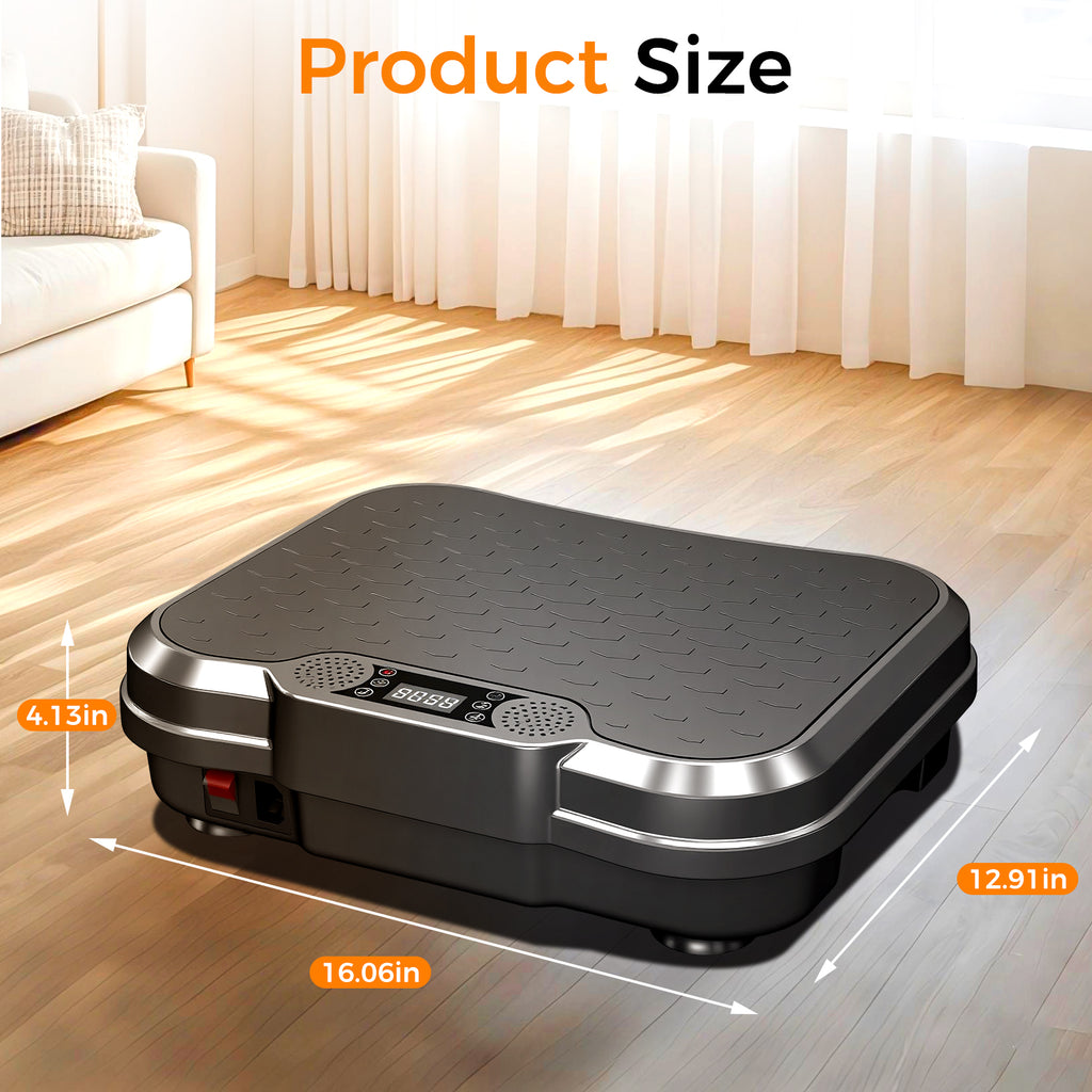 Vibration Plate Fat Shaking Machine, Bluetooth Music Function, 330LBS Large Load Whole Body Workout Platform for Weight Loss & Body Shaping Home Fitness Equipment