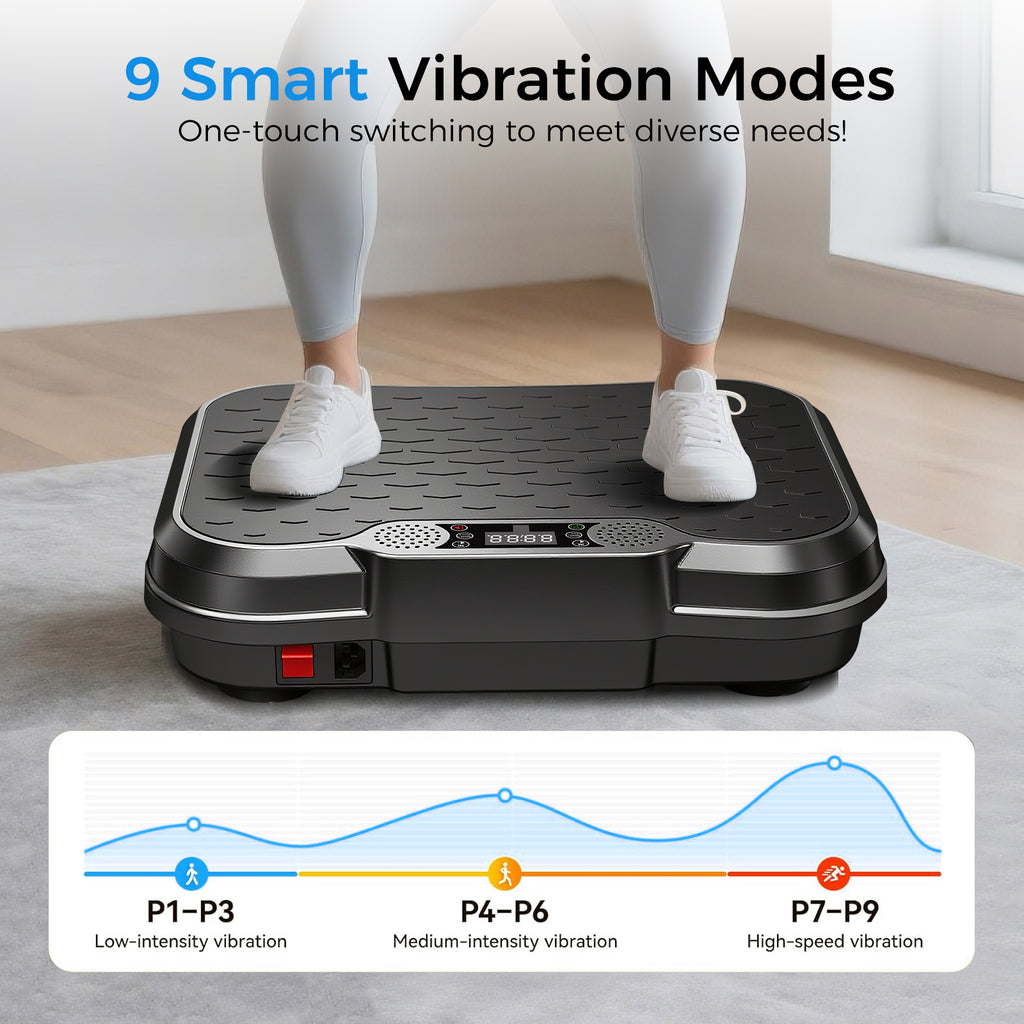 Tomile Vibration Plate Exercise Machine,  Body Workout Vibration Platform with 330lbs Capacity, Black